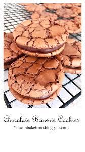 Chocolate Brownie Cookies Desserts Cookie Recipes Baking Recipes