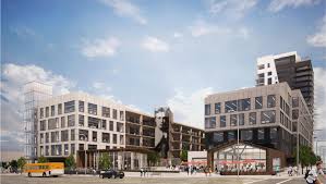 The bus driver was initially stuck on the bus and had to be helped out, according to witnesses. On Vine Hathaway Dinwiddie Construction Company