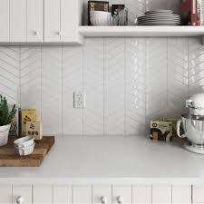 Art3d peel and stick wall tile for kitchen backsplash, 12x12, (10 tiles). Arrows Gloss White Chevron Tile Kitchen Wall Tiles Chevron Kitchen