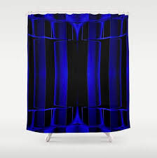 Black Shower Curtain Royal Blue Shower Curtain Geometric Art Shower Curtain Blue Bath Mat Abstract Lines Shower Curtain Masculine Decor Royal Blue Shower Black Shower Curtains Blue Shower Curtains