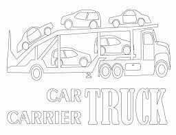 Print out cars guido coloring pages. Car Carrier Truck Coloring Pages