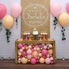 Fireplace Decorated With Colorful Different Sized Balloons Birthday Decorations Party Decorations Decoracion Baby Shower