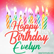 You can buy it at our website: Happy Birthday Gif For Evelyn With Birthday Cake And Lit Candles Download On Funimada Com
