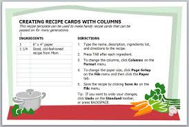 Free editable recipe card templates for microsoft word. How Do You Make A 4x6 Recipe Card In Word Image Of Food Recipe