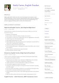 A microsoft word resume template is a tool which is 100% free to download and edit. English Teacher Resume Writing Guide 12 Free Templates 2020