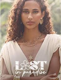 Collier sautoir doré zircons Josie