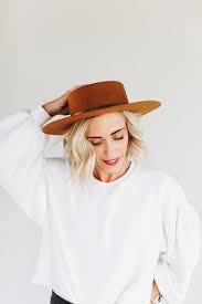 Dahlia Brown Women S Stiff Wide Brim Felt Hat Wide Brim Felt Hat Hats For Women Outfits With Hats