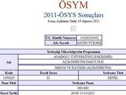 Aksi durumda ortaya çıkabilecek olumsuzluklardan adayın kendisi sorumlu olacaktır. Osym Den Sonuc Belgesi Dogrulama Sistemi