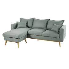 Sea Green 4 5 Seater Scandinavian Style Corner Sofa Duke Maisons Du Monde Canape Angle Canape D Angle Modulable Canape