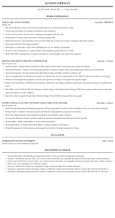 child care resume sample mintresume