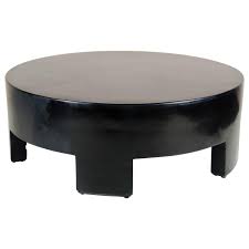 Low Round Table Black Lacquer By Robert Kuo Limited Edition Round Table Brass Cocktail Table Lacquer