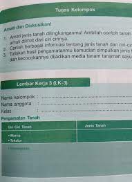 Lembar kerja 3 lk 3. Lembar Kerja 3 Lk 3 Nama Kelompok Nama Anggotakelaspengamatan Tanah Ciri Ciri Tanahjenis Tanah Brainly Co Id
