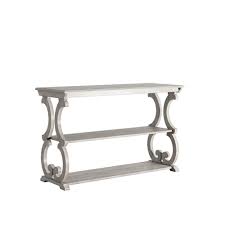 L antique white console table for entryway with storage drawers and bottom shelf. Homesullivan Kelsey 48 In Antique White Standard Rectangle Wood Console Table With Storage 40e334 05wh The Home Depot
