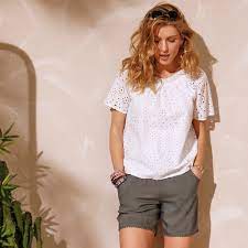 Seulement 1 exemplaire in stock ! Top Broderie Anglaise Blancheporte