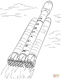 Spacex Falcon Heavy Coloring Page Free Printable Coloring Pages Space Coloring Pages Coloring Pages Cool Coloring Pages