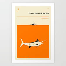 Read unlimited* books and audiobooks on the web, ipad, iphone and android. The Old Man And The Sea By Ernest Hemingway Minimalist Book Cover Art Print Minimalist Book Cover Design Minimalist Book Cover Book Cover Illustration