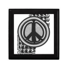 Black And White Peace Sign Black And White Peace Sign Jewelry Box White Gifts Elegant Diy Gift Ideas Black White Style Jewelry Jewelry Box
