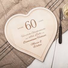 Diamantene hochzeit ist ein wichtiges jubiläum. Herzbrett Mit Gravur Diamantene Hochzeit Personalisiert