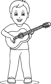 Boy Playing Guitar Coloring Page Playing Guitar Coloring Pages Baby Coloring Pages