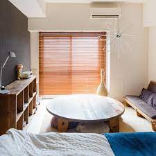 40代で あえて選んだ ワンルーム 夫婦が狭い部屋で快適に暮らすレイアウト 狭い部屋 インテリア インテリア 一人暮らし シンプル ふたり暮らし インテリア