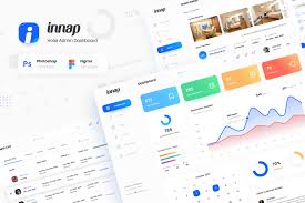 Download Innap Hotel Booking Dashboard Ui Template In Ux Ui Kits On Yellow Images Creative Store PSD Mockup Templates