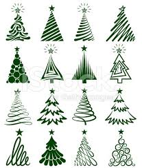 Various Christmas Tree Collection Christmas Tree Collection Christmas Drawing Christmas Cards