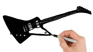 Draw more guide lines across the body of the guitar. How To Draw Electric Guitar Easy Art Tutorial Youtube