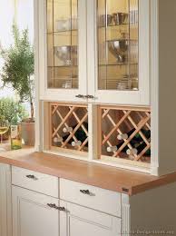 Kitchen Idea Of The Day Beautiful Glass Display Cabinet With Wine Rack Tradition Antique White Kitchen Glass Cabinets Display Antique White Kitchen Cabinets
