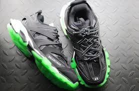 Balenciaga Track Sneakers Black And Green Balenciaga Track Glow Black Green Sneakers Green Sneakers Sneakers Balenciaga Shoes