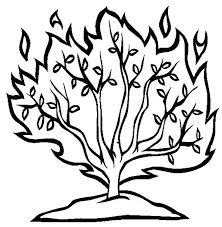 Image Result For Printable Image Of A Bush Burning Bush Bible School Crafts Coloring Pages