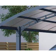 Palram Arizona 5000 Wave 9 Ft 6 In X 16 Ft 3 In X 9 Ft H Carport With Detachable Winter Support Kit 705060 The Home Depot In 2020 Polycarbonate Roof Panels Pergola Patio Pergola Designs