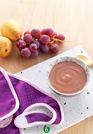 Puree De Fruits Poires Et Raisins Recette Repas Bebe Alimentation Bledina