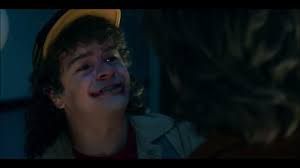 Dustin cries in Steve's arms HD