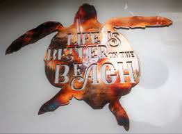 More versatile than traditional art forms, metal wall our metal wall art, nautical decor, beach decor and tropical gifts are of the highest quality and are value priced. Life Is Better On The Beach Metal Wall Art Sea Turtle Head To Take Full Advantage Of This Site Please Enable Your Browser S Javascript Feature Learn How Search Site Submit Search Home About Us View All About Us About The Artists Contact Us Metal Art