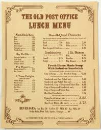 Vintage Lunch Menu The Old Post Office Restaurant Ephraim Wisconsin In 2020 Lunch Menu Vintage Menu Old Post Office