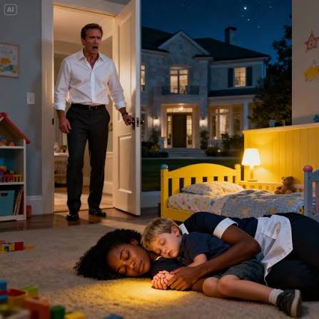 Billionaire comes home and finds black maid sleeping on the floor with his baby, he is angry but then immediately regrets... The penthouse at the top of Manhattan's skyline was always quiet