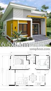 Low Cost Modern House Designs Philippines Small Home Design Plan 6 5x8 5m With 2 Bedrooms Small House Design Plans Simple House Design Small House Design