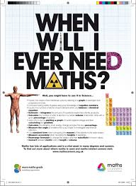 When Will I Ever Need Maths Posters Great Maths Teaching Ideas Math Poster Secondary Math High School Math