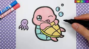 Ajoutez des lignes courbes pour les oreilles. Comment Dessiner Une Tortue Kawaii Tutoriel De Dessin Video Dailymotion