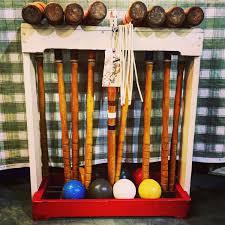 Croquet Set Wooden Garden Croquet Croquet Game Eight Players Wooden Garden Wooden Handmade