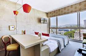 Concrete Chic The Line Hotel In La S Koreatown Remodelista Modern Hotel Bedroom Design Hotel Design
