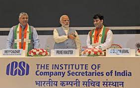 File:The Prime Minister, Shri Narendra Modi releasing the ICSI Motto Song  'Satyam Vada, Dharmam Chara',