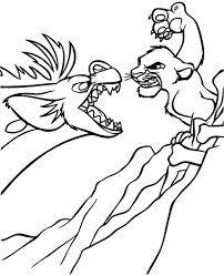 These coloring pages is really useful for early child education but you don't need become a teacher to create coloring books to print. Banzai Vs Simba Coloring Page Free Printable Coloring Pages For Kids