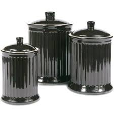 Black And White Canister Set Of 3 Simsbury 3 Piece Canister Set Color Black Omniware Http Www Amazon Com Dp B003n97dlo Ref Cm Sw Kitchen Canister Sets Kitchen Canisters Ceramic Canister Set