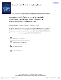 However, due to copyright/licensing restrictions, not. Pdf Acceptance Of E Resources By Students In Zimbabwe State Universities Libraries A Consumer Behavior Perspective