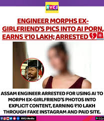 In a chilling case of tech misuse, Assam-based engineer Pratim Bora was  arrested for morphing his ex-girlfriends photos onto AI-generated adult  videos. He ran a fake Instagram account under the name Archita