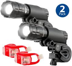 Amazon Com Bright Eyes Aircraft Aluminium Waterproof 300 Lumen Led Bike Light Set Headlight Taillight 2 Pack Sports Outdoors