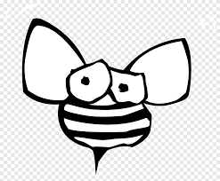 Elephantidae, cartoon elephant and bee, white, mammal png. Bugs Bunny Insect Bee Cartoon Black And White Bee Honey Bee White Png Pngegg