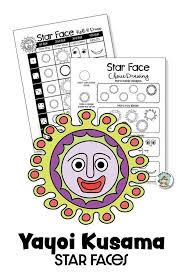 Yayoi Kusama Art Lesson Drawing Star Faces Drawing Stars Art Lessons Kids Art Projects