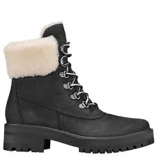 Black And Rose Gold Timberlands Women S Courmayeur Valley Shearling Lined Boots Womens Black Winter Boots Black Winter Boots Hiking Shoes Women
